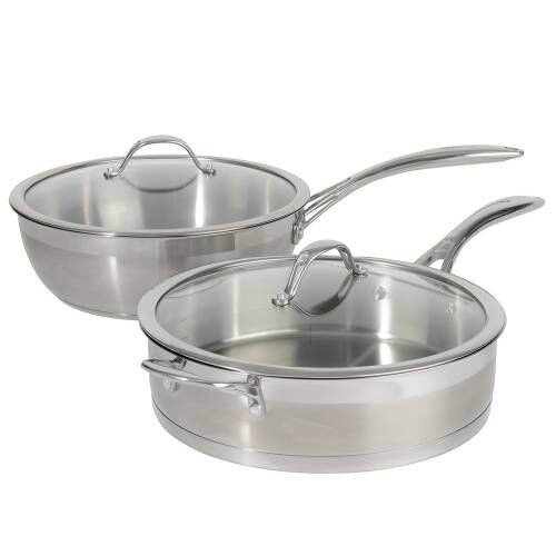 Professional Stainless Steel Sauteuse and Saute Pan Set