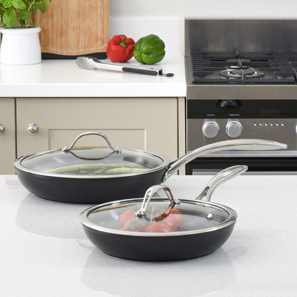 Professional Ceramic Frying Pan with Lid Set 24cm and 28cm
