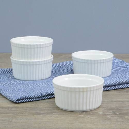Porcelain Ramekin 4 Piece Set 9cm x 4.5cm Oven to Table from ProCook