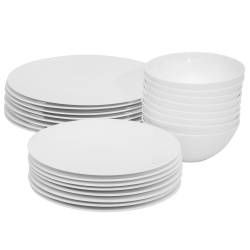 Valletta Bone China Dinner Set With Cereal Bowls - Two x 12 Piece - 8 Settings