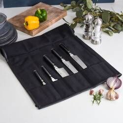 Secondary image for image of Damascus 67 Knife Set 5 Piece and Canvas Knife Case