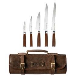 Main image for image of Nihon X50 Knife Set 5 Piece and Premium Leather Knife Case