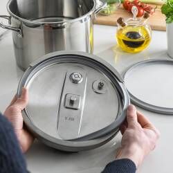 Secondary image for image of Professional Stainless Steel Pressure Cooker Sealing Ring Set 2 Piece