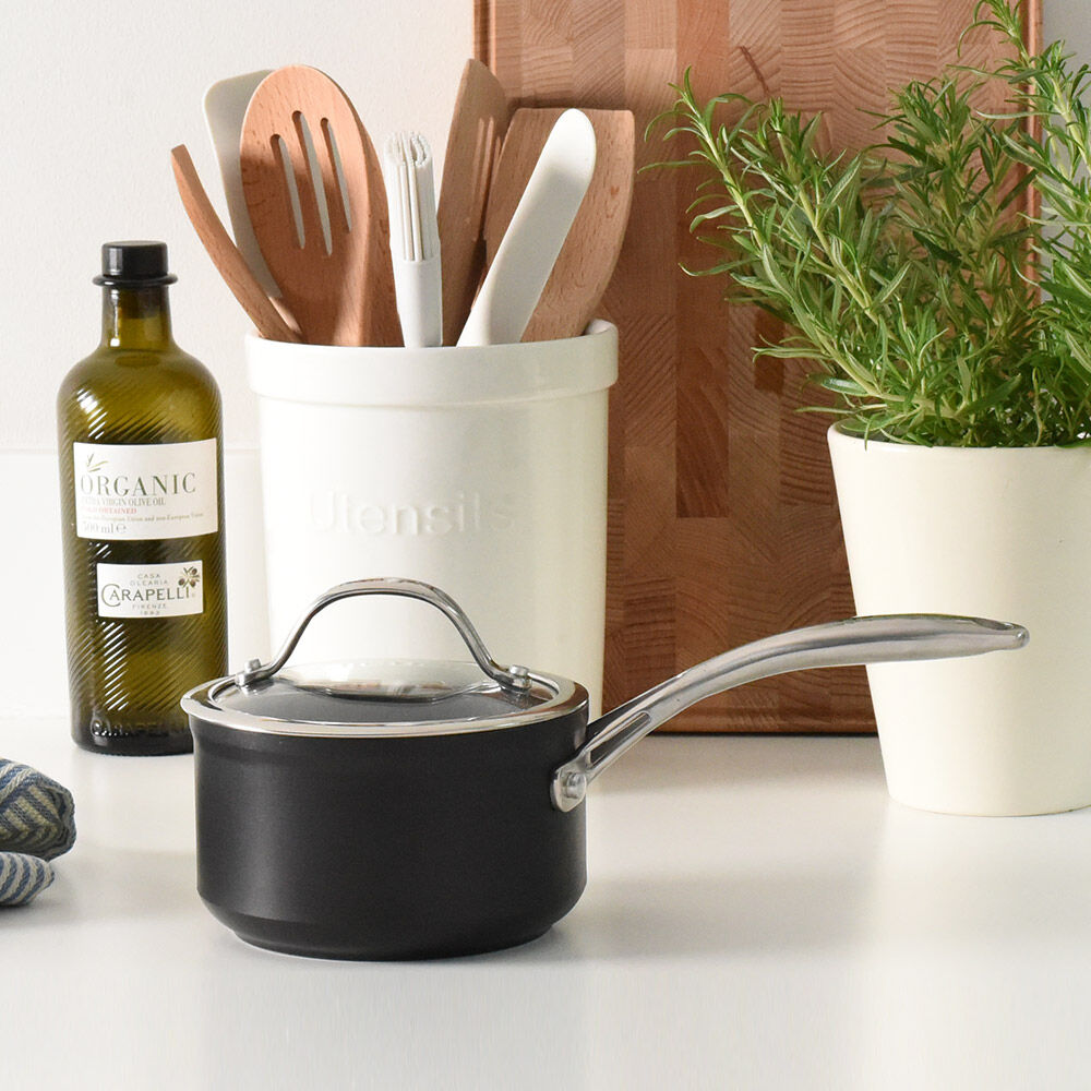 Professional Ceramic Saucepan & Lid. 14cm / 1.2L