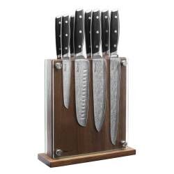 Main image for image of Elite AUS10 Knife Set 8 Piece and Magnetic Glass Block