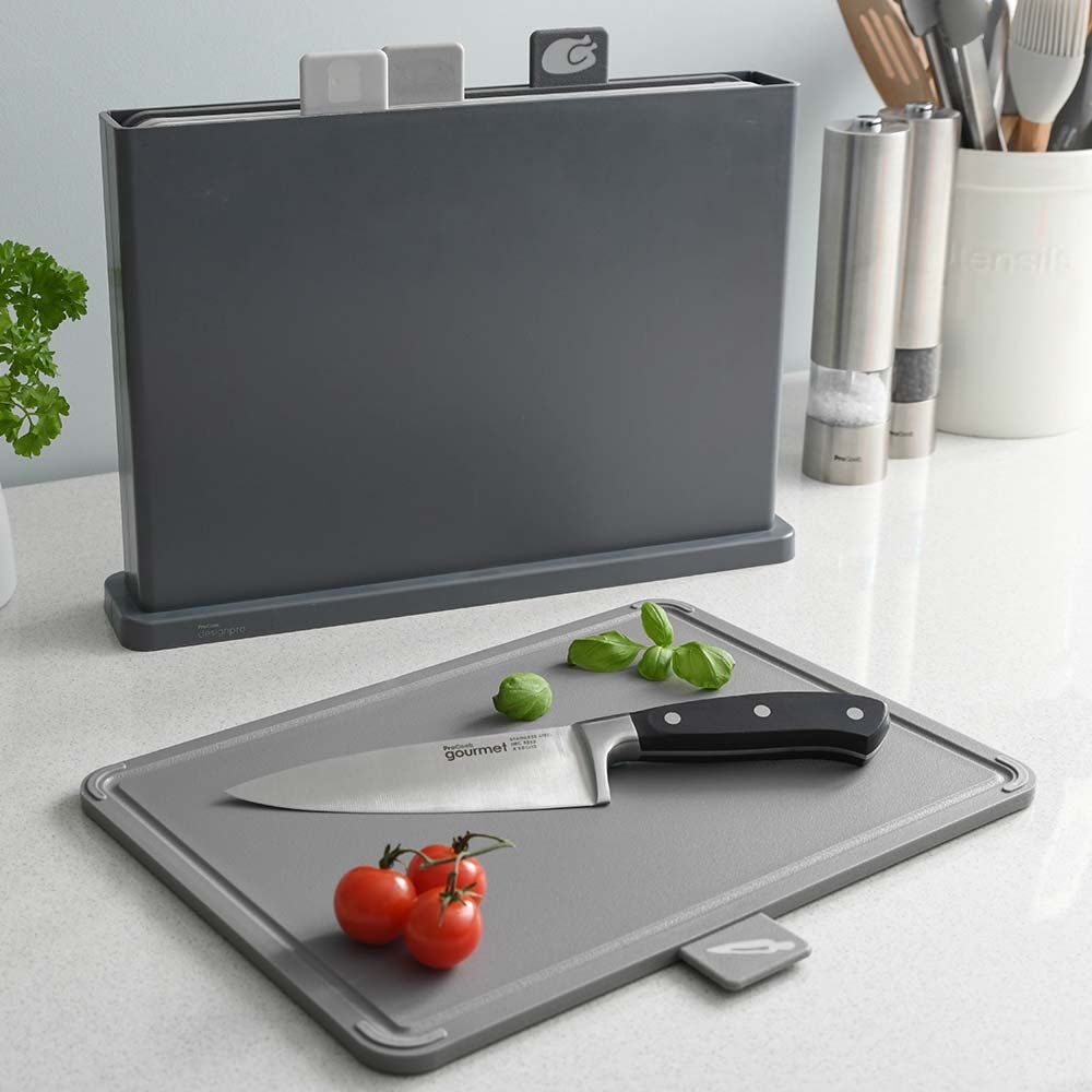 Designpro Chopping Board Set 35x25cm Grey