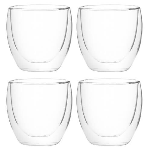 ProCook Double Walled Glass Coffee Cup Set of 4