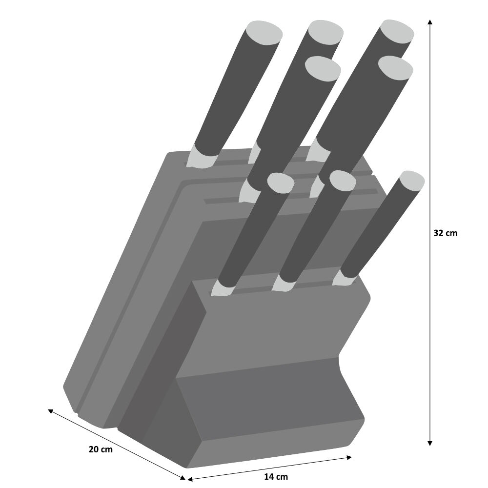 Damascus 67 Knife Set 3 Piece and Black Block Damascus 67