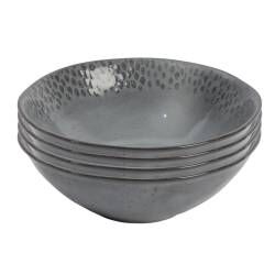Malmo Charcoal Teardrop Cereal Bowl - Set of 4 - 18.5cm