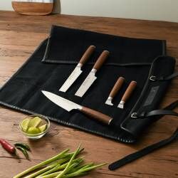Secondary image for image of Nihon X50 Knife Set 5 Piece and Canvas Knife Case