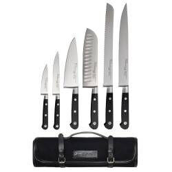 Professional X50 Chef Knife Set - 6 Piece and Canvas Knife Case