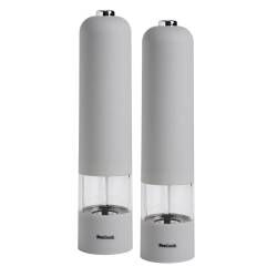 ProCook Electric Soft Touch Salt or Pepper Mill Set - Grey 22cm