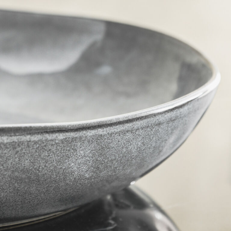 Malmo Charcoal Shallow Serving Bowl 35cm ProCook