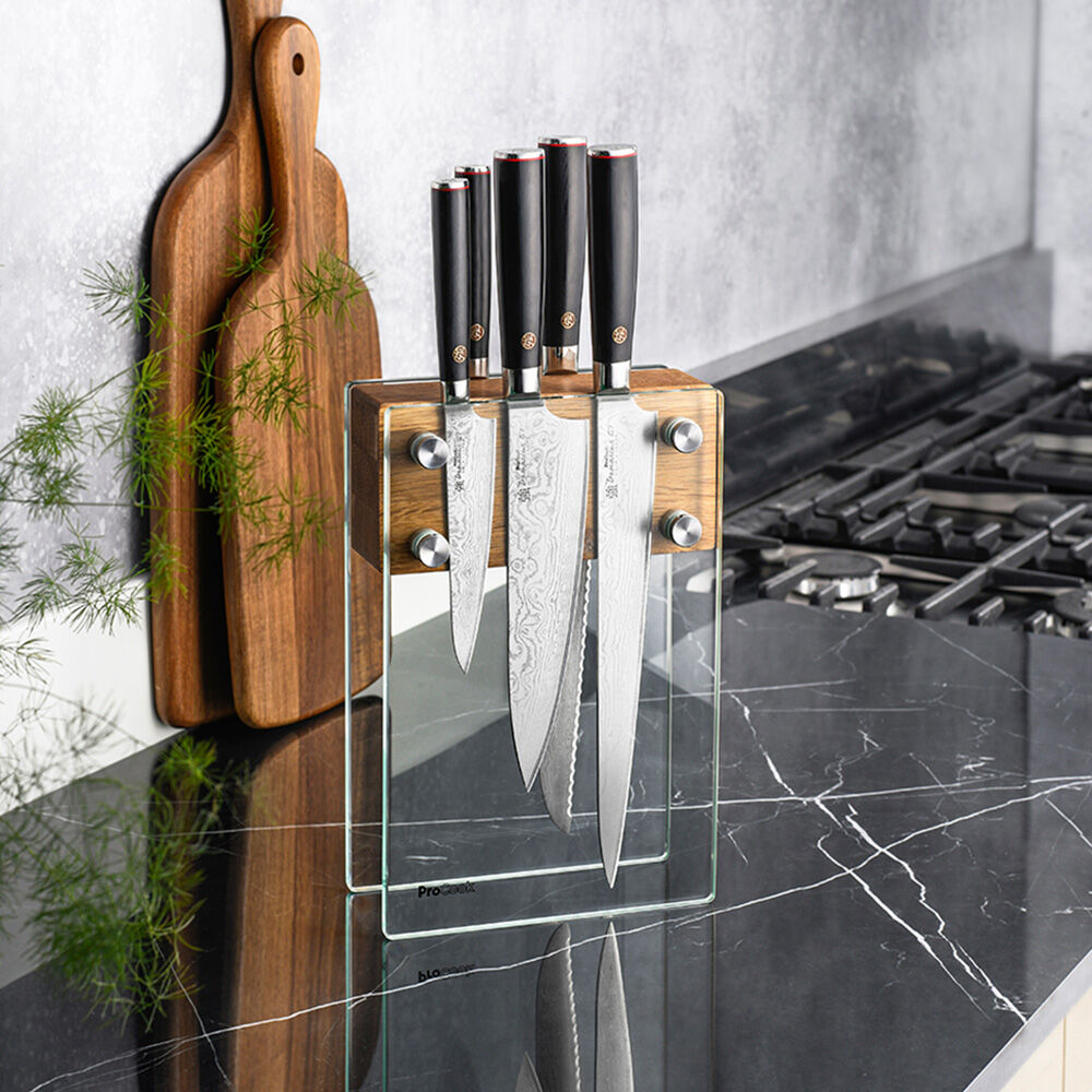 Damascus 67 Knife Set 5 Piece with in Drawer Knife Block Damascus 67 from ProCook