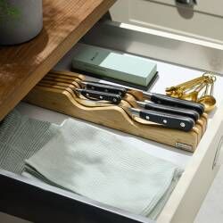 Secondary image for image of Professional X50 Chef Knife Set 5 Piece and in Drawer Knife Block