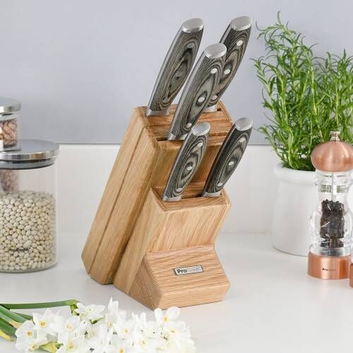 Elite Ice X50 Knife Set 5 Piece and Wooden Block