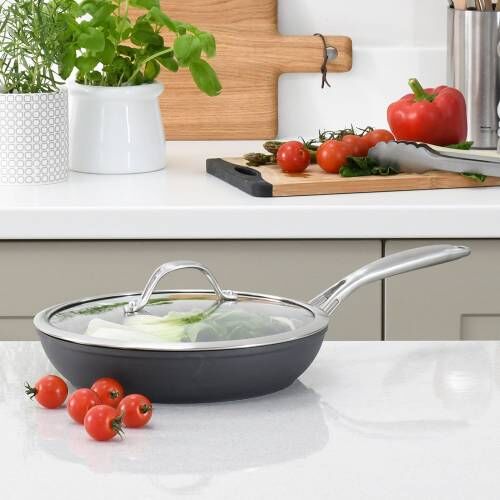 Professional Anodised Frying Pan with Lid