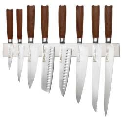 Nihon X50 Knife Set - 8 Piece and Magnetic Stainless Steel Knife Rack