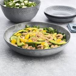 Secondary image for image of Malmo Charcoal Shallow Serving Bowl 35cm