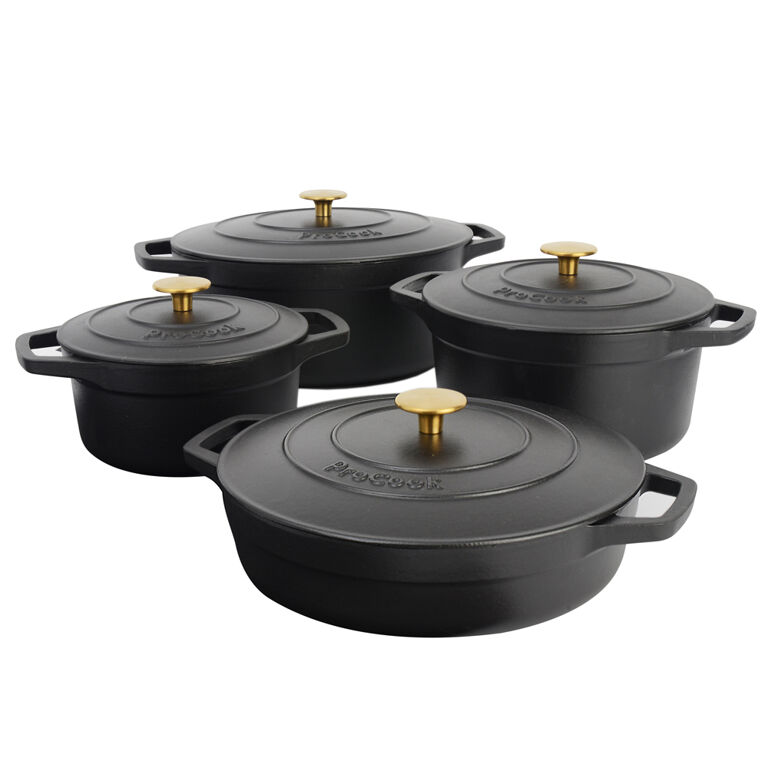 ProCook Cast Iron Casserole Dish Set 4 | ProCook