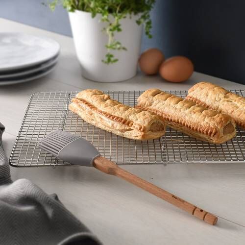 ProCook Silicone Wood Pastry Brush Brown