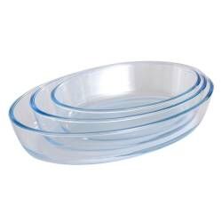 ProCook Glass Oven Dishes Set - 3 Piece Oval
