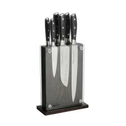 Professional X50 Knife Set - 6 Piece and Magnetic Glass Block