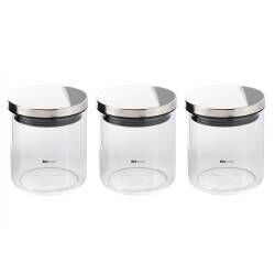 ProCook Small Storage Jars Set of 3 - Metal Lid