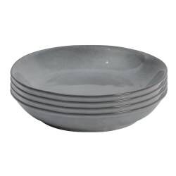 Malmo Charcoal Pasta Bowl - Set of 4 - 23cm