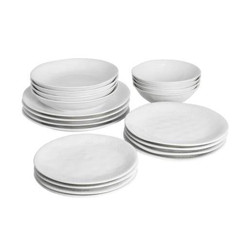 Malmo White Teardrop Dinner Set