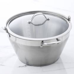 Professional Steel Preserving Pan with Lid - 30cm / 9L