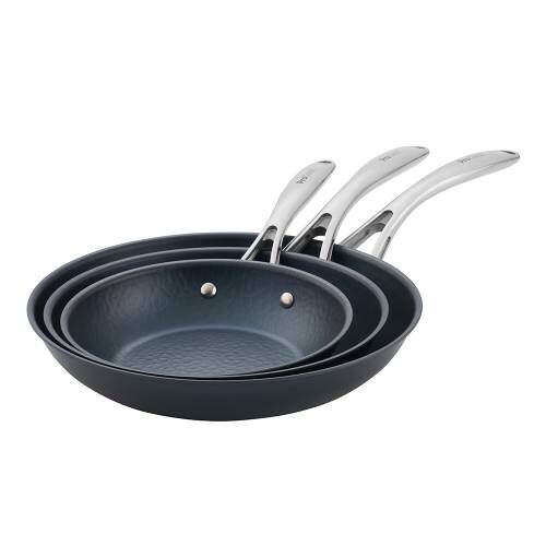 Professional Blue Steel Frying Pan Set