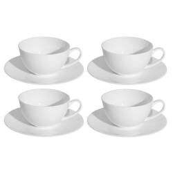 Valletta Bone China Cup and Saucer - Set of 4 - 270ml